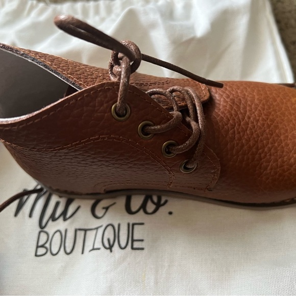 NWOT Mil&Co. Brown Leather Unisex Toddler Booties/Walker Shoe US Size 10 - Picture 5 of 7